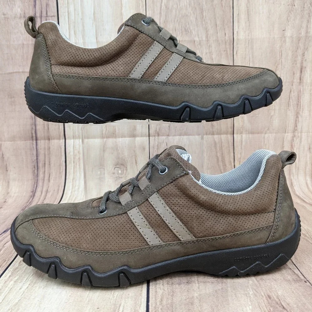HOTTER Leanne Shoes Comfort Athletic Walking Leather Brown Sz 7.5 - Picture 6 of 10